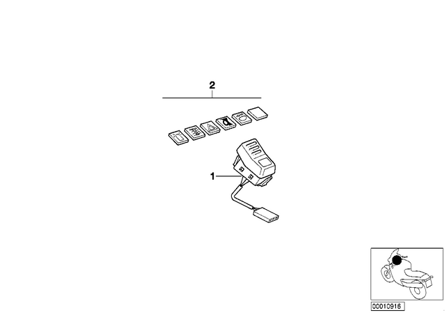 61312306070 - : Fog Lamp Switch for BMW-Motorrad Image
