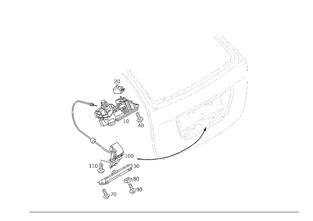 949840800 - Rear-End Door: Screw for Mercedes-Benz Image image