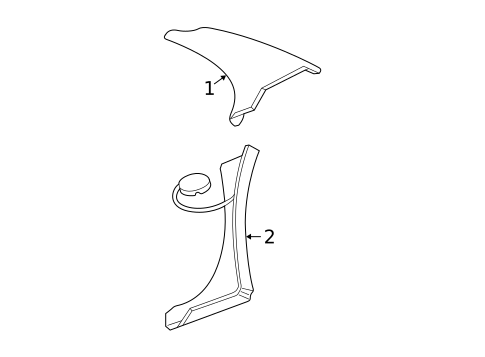 Interior Trim - Quarter Panels for 1998 Buick Regal #0