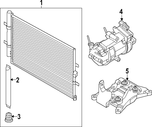 Condenser, Compressor & Lines for 2025 Ford E-Transit #1