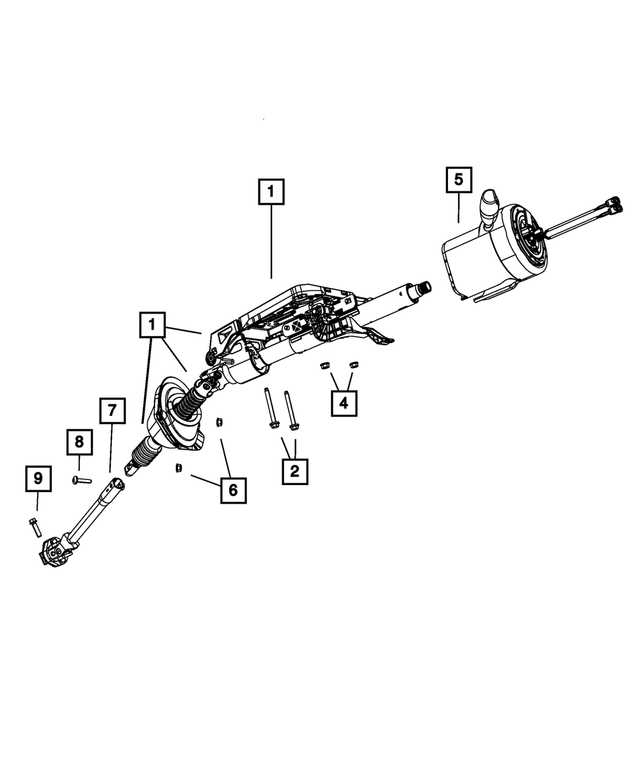 « 55057336AC – Steering : Colonne De Direction Intermédiaire Arbre pour Mopar Image »