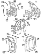 55276171AF - Doors and Related Parts: Rear Door Watershield, Left for Dodge: Ram 1500, Ram 2500, Ram 3500 Image