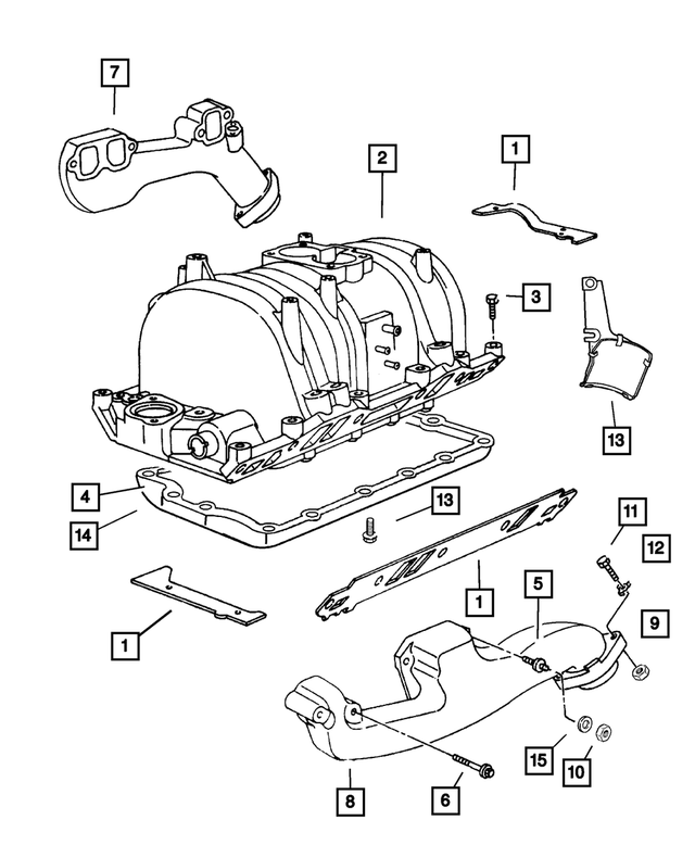 4897382AD - Engine 3.9L Six Cylinder: Intake Manifold Gasket Package for Mopar Image