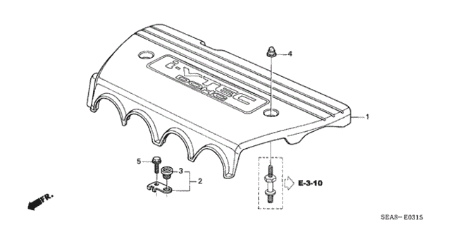 Engine Cover for 2004 Acura TSX #0