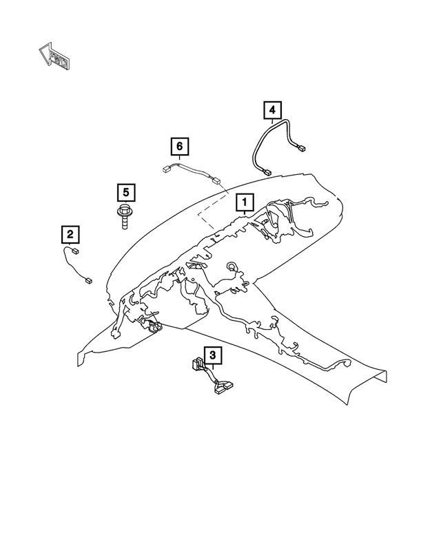 « 68334030AA –  : Panneau D`instruments Cablage pour Mopar Image »