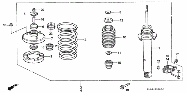 Front Shock Absorber for 2000 Acura NSX #0