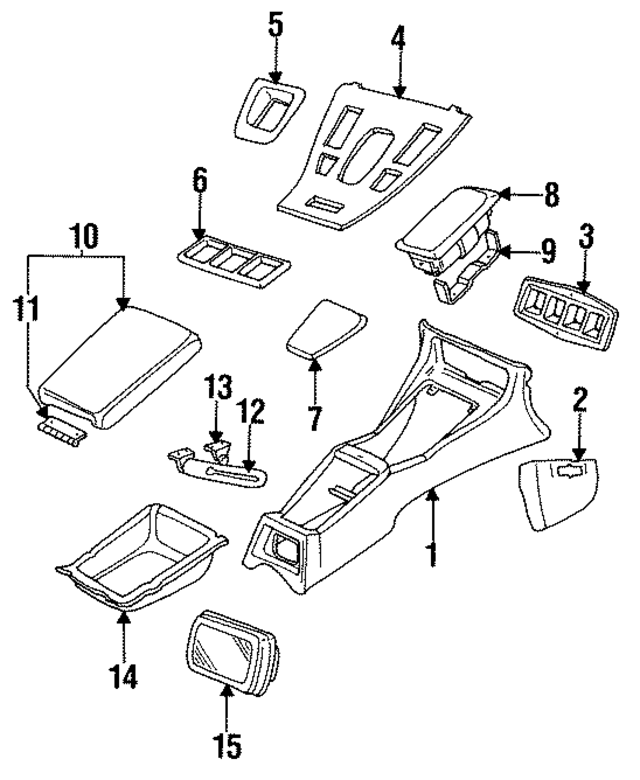 BEC20291AEM - Body: Console Assembly for Jaguar Image