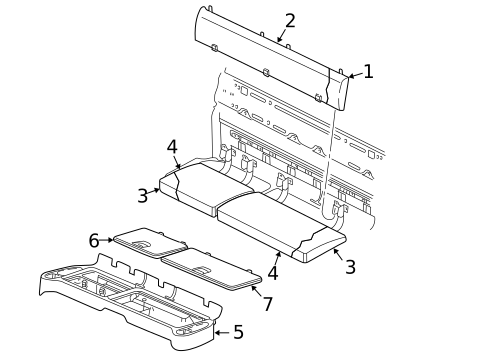 Rear Seat Components for 2001 Dodge Dakota #0