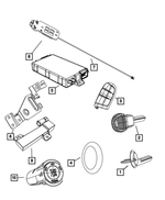 68067583AC - : Remote Start And Keyless Entry Antenna for Mopar Image