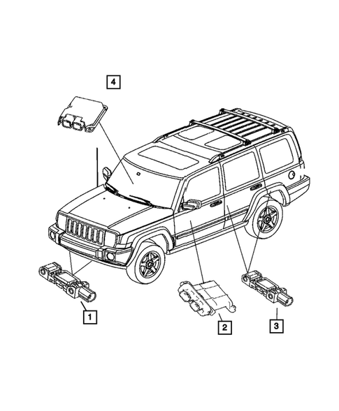Air Bag Systems for 2007 Jeep Commander #1