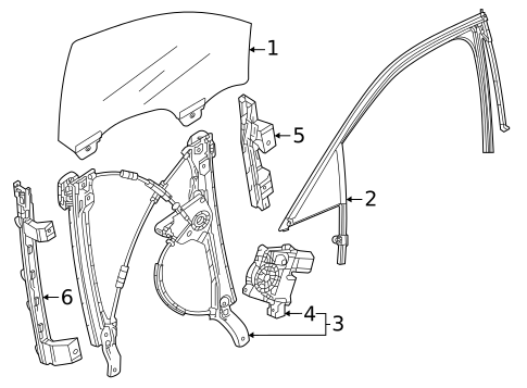 Glass - Front Door for 2026 Cadillac LYRIQ #0