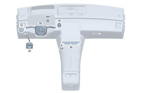 Switch in Instrument Panel and Center Console for 2025 Mercedes-Benz C63 AMG S E Performance #0