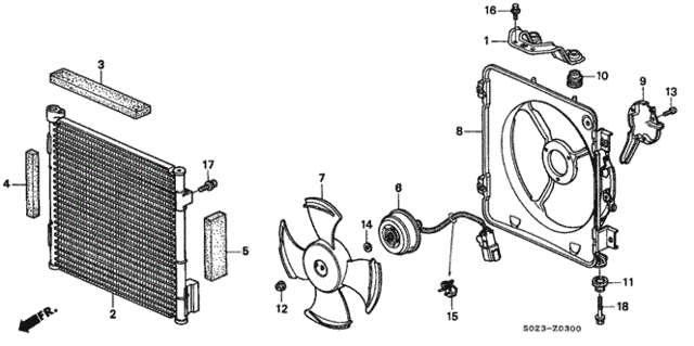 A/C Condenser for 1997 Honda Civic #0