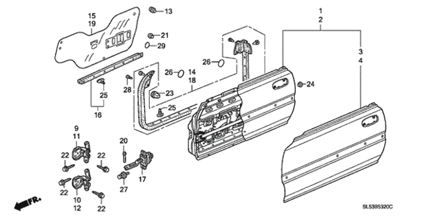 Front Door Panels for 1992 Acura Vigor #0