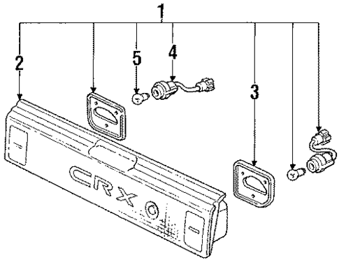 Backup Lamps for 1991 Honda CRX #0