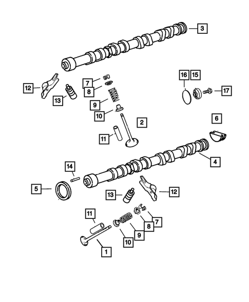 Camshafts and Valves for 2002 Dodge Stratus #0