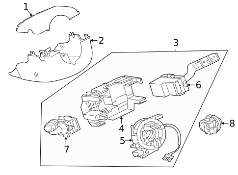 Shroud, Switches & Levers for 2023 Jaguar F-Pace #0