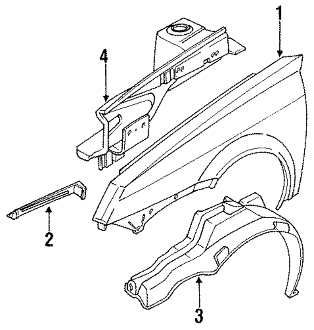 6311237M00 - Body: Fender for Nissan: Pulsar NX Image