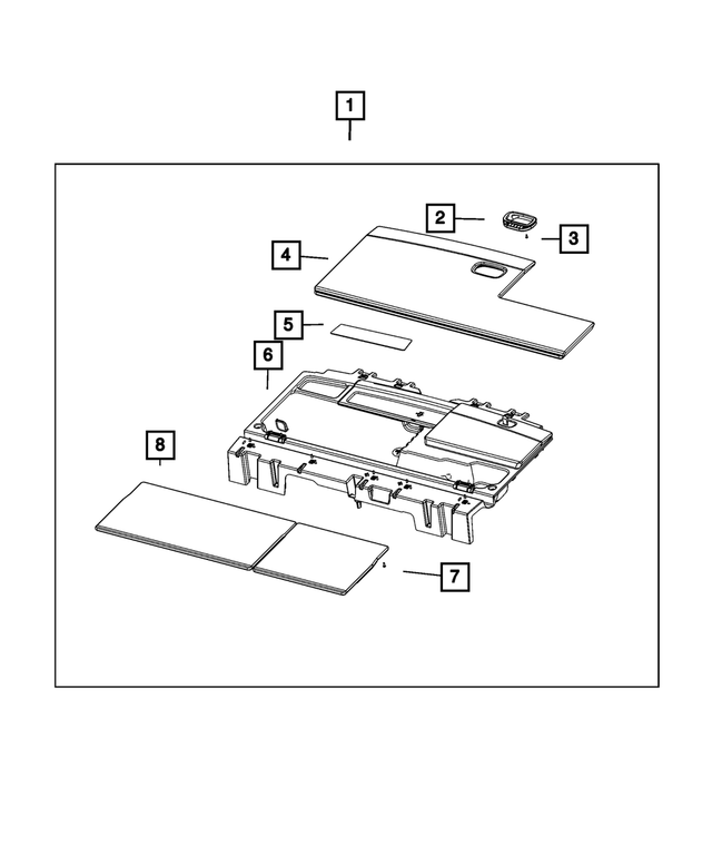 6ZH07WA6AG - : Cargo Area Bin for Mopar Image