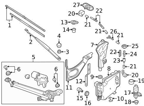 Wiper & Washer Components for 2016 Volkswagen Golf R #0