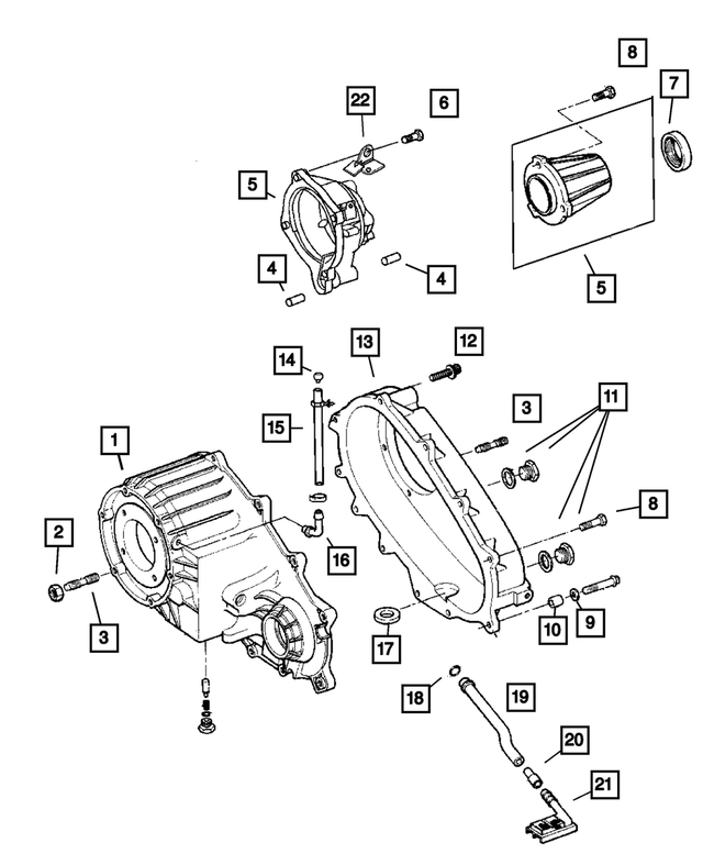6507572AA - Transfer Case Model 146 [DHB]: Hex Nut And Washer for Mopar Image