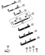 68361655AA - Exterior Ornamentation: Power Running Board, Left for Ram: 2500, 3500 Image
