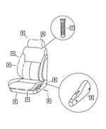 XK991DVAA - Interior Trim: Front Seat Cushion for Dodge: Neon Image