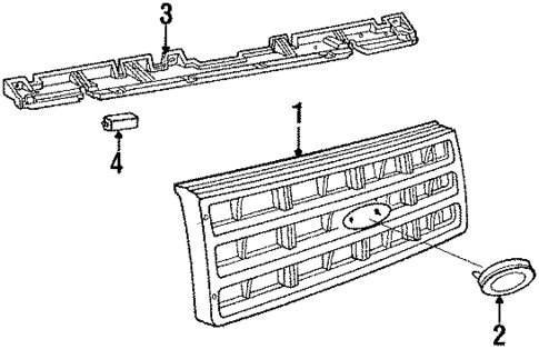 Grille & Components for 1987 Ford Bronco #0