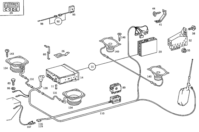 2028171420 - Electrical System: Guide Sign for Mercedes-Benz: 200D, 280E, 300CE, 300E, 300SD, 300SL, 300TE, 400E, 400SE, 400SEL, 500E, 500SEC, 500SEL, 500SL, 600SEL, 600SL, C220, C230, C280, C43 AMG, CL500, CL55 AMG, CLK430, E420, E430, S420, SL320 Image image