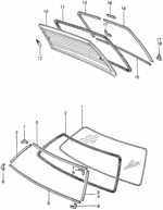 74201SA0661 - : Glass, Rear Windshield for Honda Image