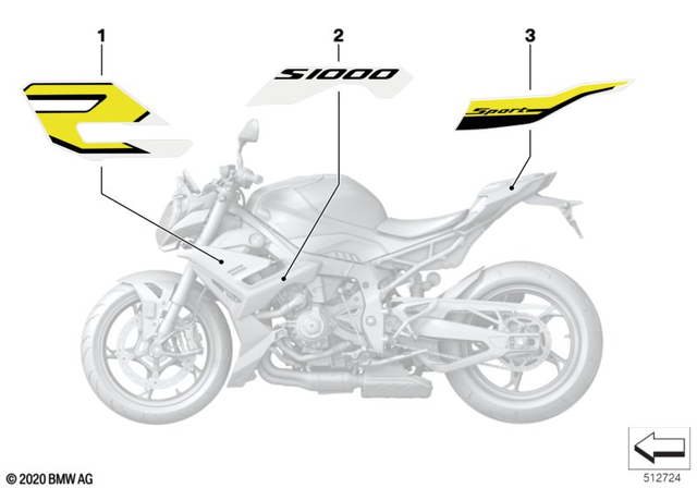 51149467521 - Body Equipment: Logotype Side Trim Panel Upper Left -  for BMW-Motorrad Image