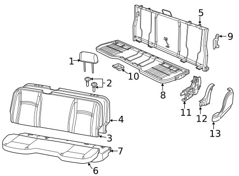Rear Seat Components for 2020 Ram 1500 #5