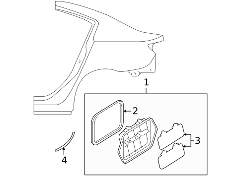 Exterior Trim - Quarter Panel for 2008 Mazda 3 #0