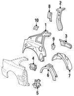 F4ZZ76103B64A - Body: Panel Reinforced for FORD Image