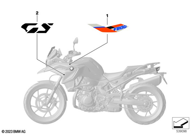 51145A82EA3 - Body Equipment: Decor for Side Trim Panel, Left -  for BMW-Motorrad Image