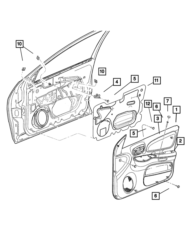 SL301DVAH - : Front Door Trim Panel, Right for Mopar Image