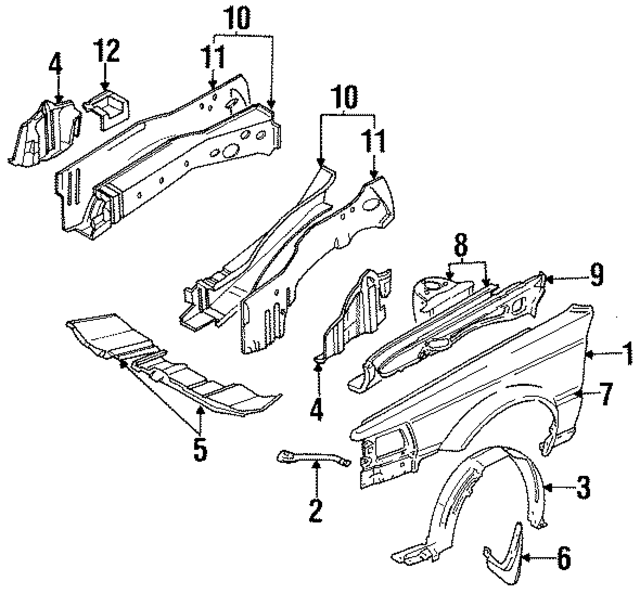 6381215E00 - : Fender Bracket for Nissan Image