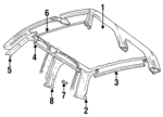 14049815 - Body: Headliner for Chevrolet: C/K Pickup, R20, R2500, R30, R3500, V30, V3500 | GMC: C2500 Pickup, C3500 Pickup, K2500 Pickup, K3500 Pickup, R2500 Pickup, R3500 Pickup, V3500 Image