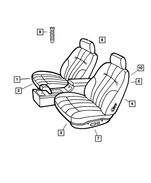 Front Seats and Attaching Parts for 2004 Dodge Intrepid #5