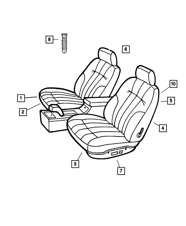 5093533AA - Interior Trim: Seat Cushion Foam, Right &amp; Left for Mopar Image