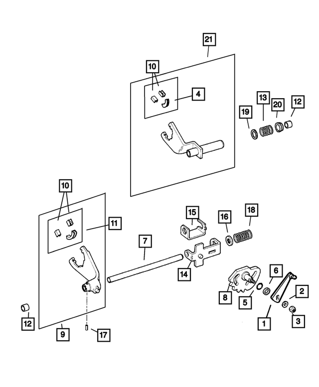 5003442AA - Transfer Case Model 242 [DHP]: Shift Lever Linkage Bearing for Mopar Image