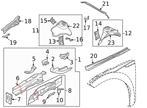 Structural Components & Rails for 2025 Volkswagen Taos #2