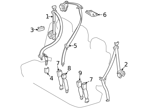 Seat Belt for 2019 Toyota Land Cruiser #1