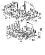4351211 - Body Sheet Metal Except Doors: Plug for Jeep: Cherokee, Wrangler, Wrangler JK Image