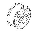 LJ7Z1007G - : Wheel, Alloy for Lincoln: Corsair Image