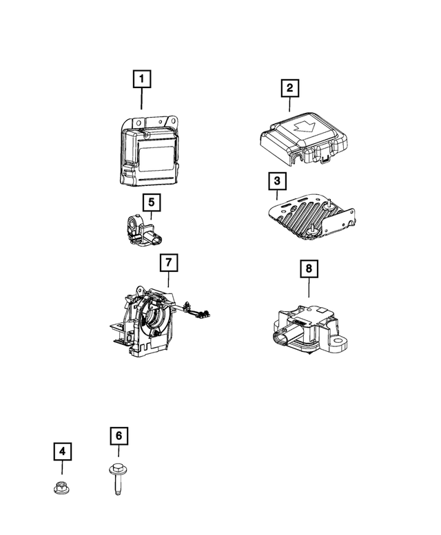 68428502AA - Restraints: Air Bag Control Module for Mopar Image image