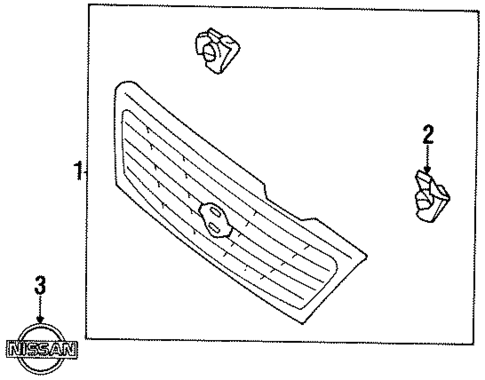 Grille & Components for 1998 Nissan Sentra #0
