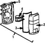 Lens,  Rear Combination Lamp,  Right