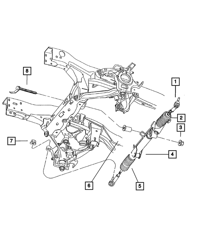 52106545AE - Steering: Steering Tie Rod, Left for Mopar Image