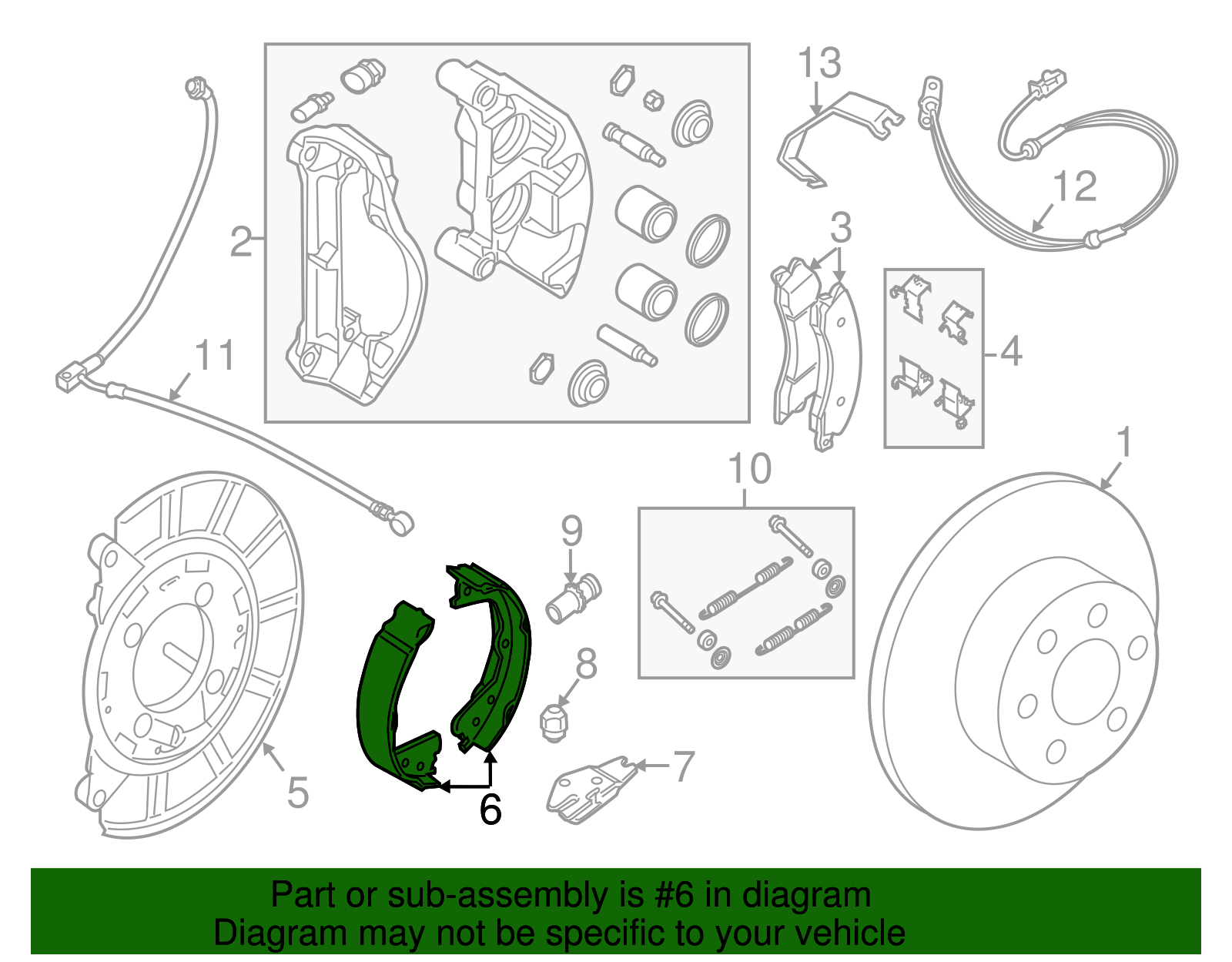 2012-2024 Nissan Park Brake Shoes 44060-1PA0B | Nissan Parts